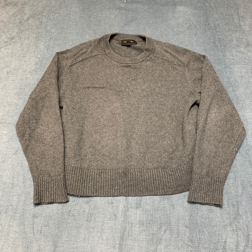 Banana Republic Sweater Womens Small Gray Tight Knit Raglan Sleeve Cropped Cozy